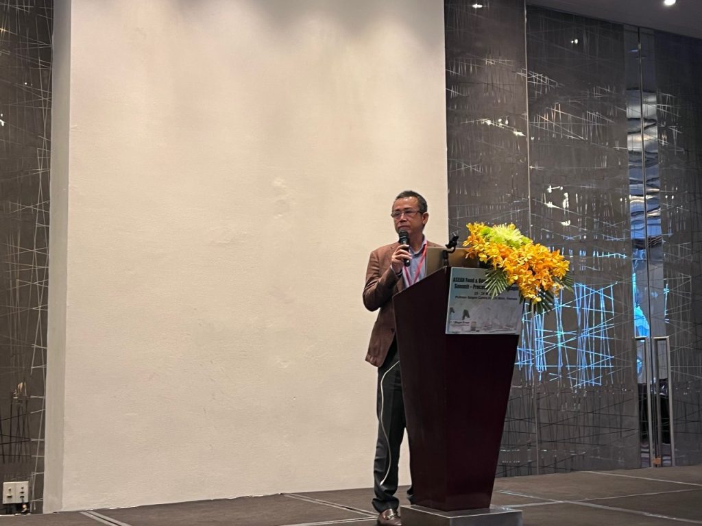 Thai Nhu Hiep speaks during the ASEAN Food & Beverage Manufacturing Summit in May 2023.