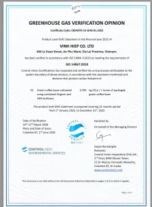 Product carbon footprint Verification Opinion document