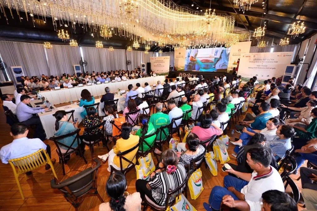 Participants attend the Vietnamese Robusta workshop in Bao Loc on 24 July 2026. Photo: QUANG DINH.